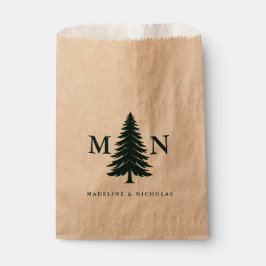 Sacolinha Misty Mountain Forest Green Pine Casamento