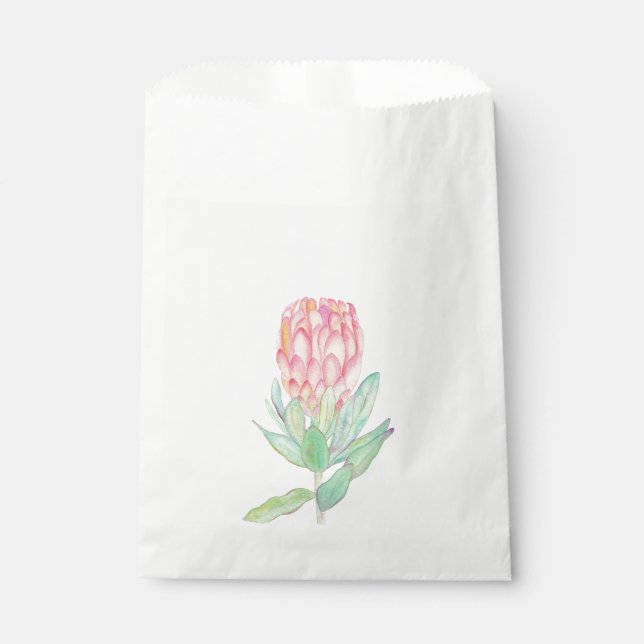 Sacolinha Modern Minimalist Protea Botanical Wedding (Frente)