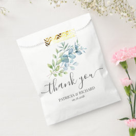 Sacolinha Modern Watercolor Eucalyptus Greenery Wedding