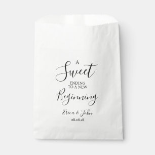 Sacolinha Modern Wedding Favor Bag Sweet End