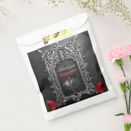 Sacolinha Moldura de Rosa de Casamento Gótico Elegante