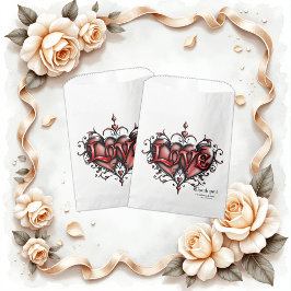 Sacolinha Moldura Steampunk com Rosas vermelhas e engrenagen