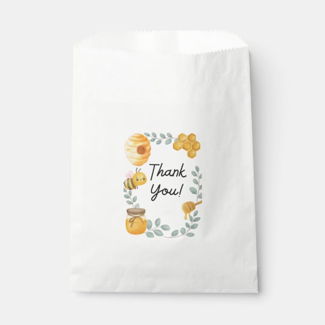 Sacolinha Mommy to Bee Baby Shower Favor Bag (Frente)
