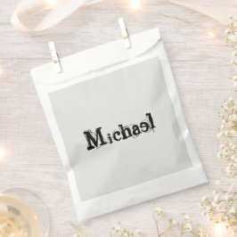 Sacolinha Monograma moderno minimalista, nome cinza negra