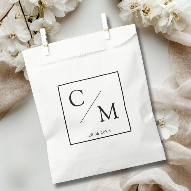 Sacolinha Monograma simples e elegante (Simple and elegant monogram favor bag)