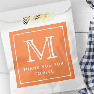 Sacolinha Monograma Simples Moderno Obrigado Por Vir