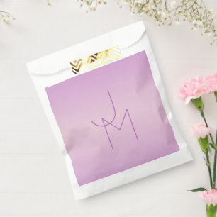 Sacolinha Monograma Sobreposto Único Rosa Lavanda Suave