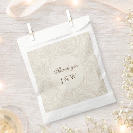 Sacolinha Monogramas beges castanhos, bolsas de casamento