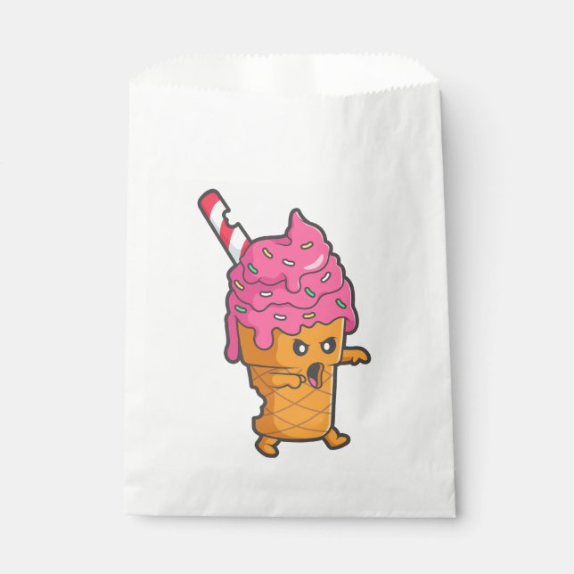 Sacolinha monstro do sorvete Dia de as Bruxas engraçado (Frente)
