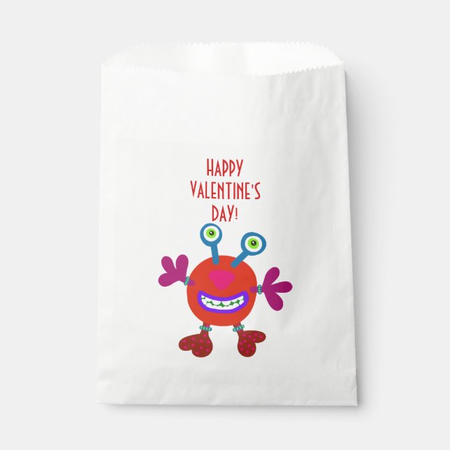 Sacolinha Monstro Whimsical | FELIZ DIA DE OS NAMORADOS (Frente)