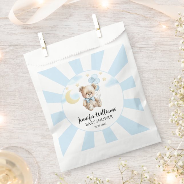 Sacolinha Moon stars Teddy chá de fraldas Ursinho (Cortado)
