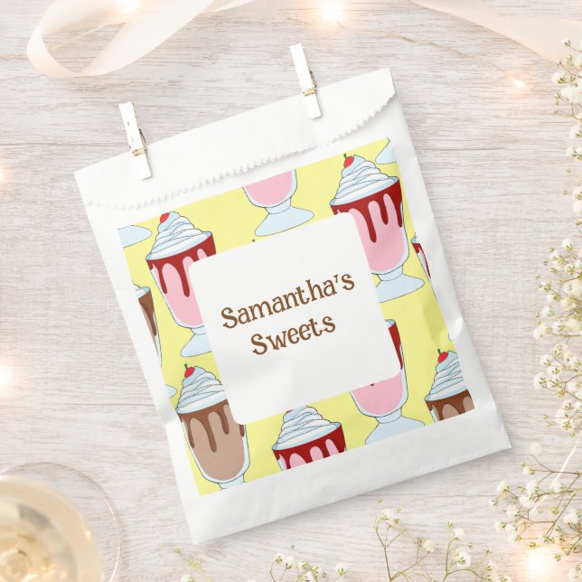 Sacolinha Morango E Sorvetes De Chocolate (Cortado)