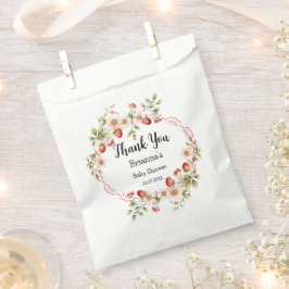 Sacolinha Morango Obrigado Chá de fraldas Favor Bolsas