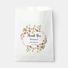 Sacolinha Morango Obrigado Chá de fraldas Favor Bolsas