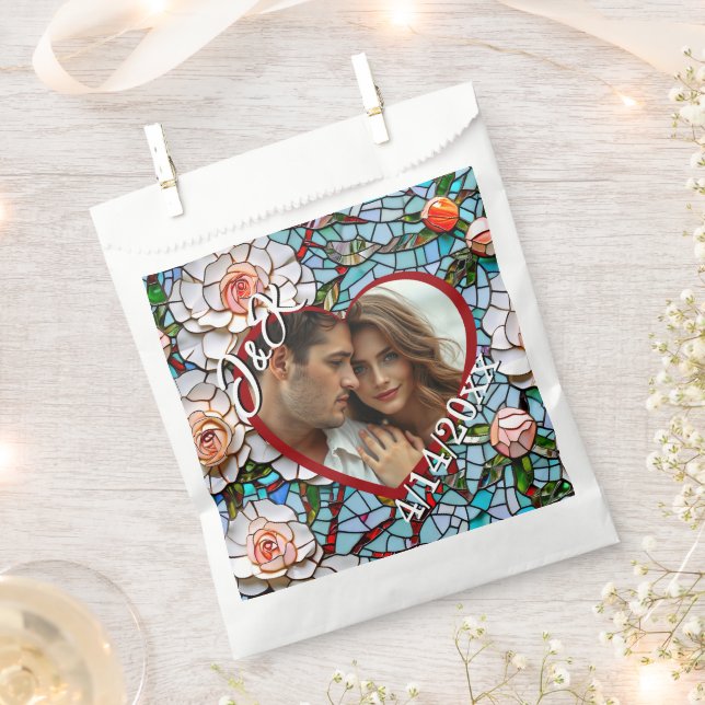 Sacolinha Mosaico Vidro e Casamento de Azulejos Personalizad (Cortado)