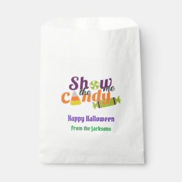 Sacolinha Mostre-me o Candy Halloween Sayings Goodie Bag