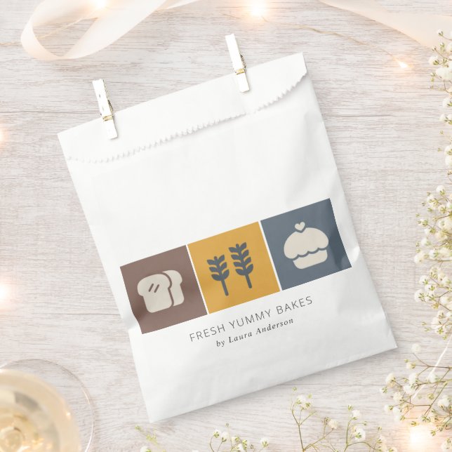 Sacolinha Muffin Trigo Pão Ochre Cinza Castanho Chef cozinha (Cortado)