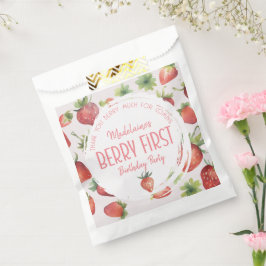 Sacolinha Muito Obrigado Berry 1rua Berry Primeiro Aniversár