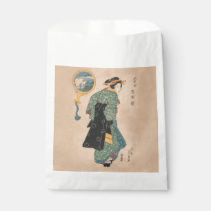 Sacolinha Mulher Kimono japonesa: Ukiyo-e Woodblock Impressã