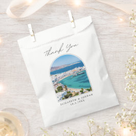 Sacolinha Mykonos Wedding Favor Grécia Foto Obrigado