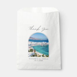 Sacolinha Mykonos Wedding Favor Grécia Foto Obrigado