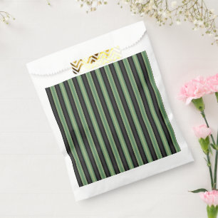 Sacolinha Na moda Vintage Olive Sage Green Black 3D Striped