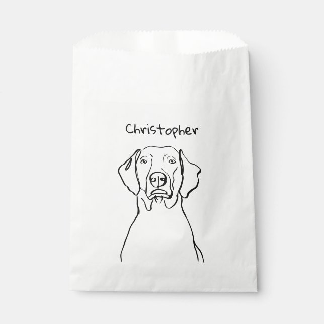 Sacolinha Na moda Weimaraner: Seu Texto, Seu Estilo (Frente)