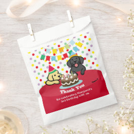 Sacolinha Nabador Negro e Amarelo Cães Aniversário