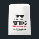 Sacolinha Não Me Arrependo De Nada Festa de solteira<br><div class="desc">Eu Me Arrependo De Nada De Kit De Festa de solteira? Kit Hangover. Adicione um toque divertido de cor e estilo único aos seus favores de casamento ou chá de panela. Um saco de chás de panela é um excelente adicional ao planejamento de partidos. Essas bolsas únicas serão facilmente usadas...</div>