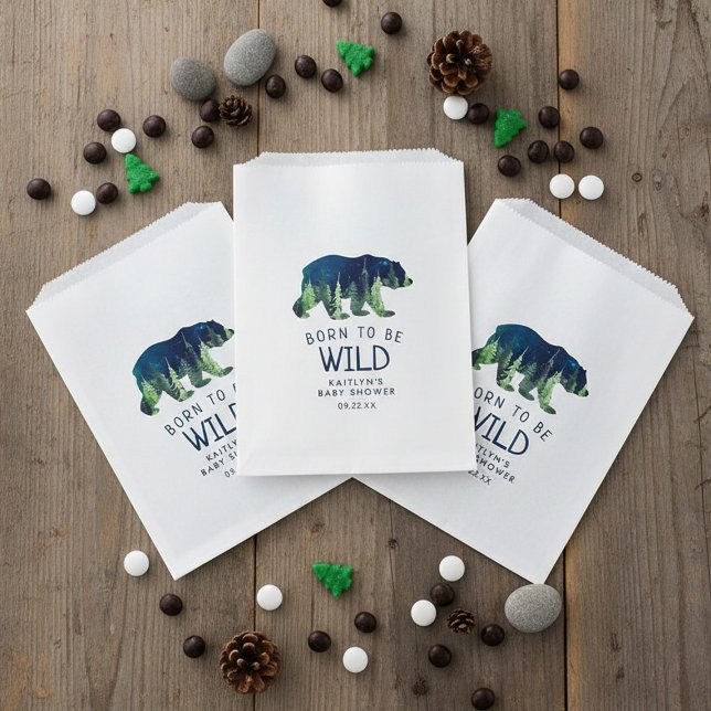 Sacolinha Nascer Para Ser Chá de fraldas Selvagem (Criador carregado)