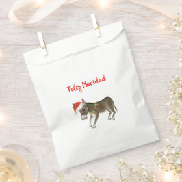 Sacolinha Natal Burro Feliz Navidad Personalizável