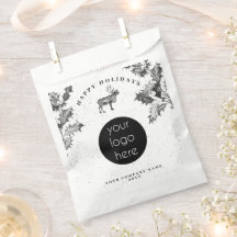 Natal Rustic Black White Holidy Business