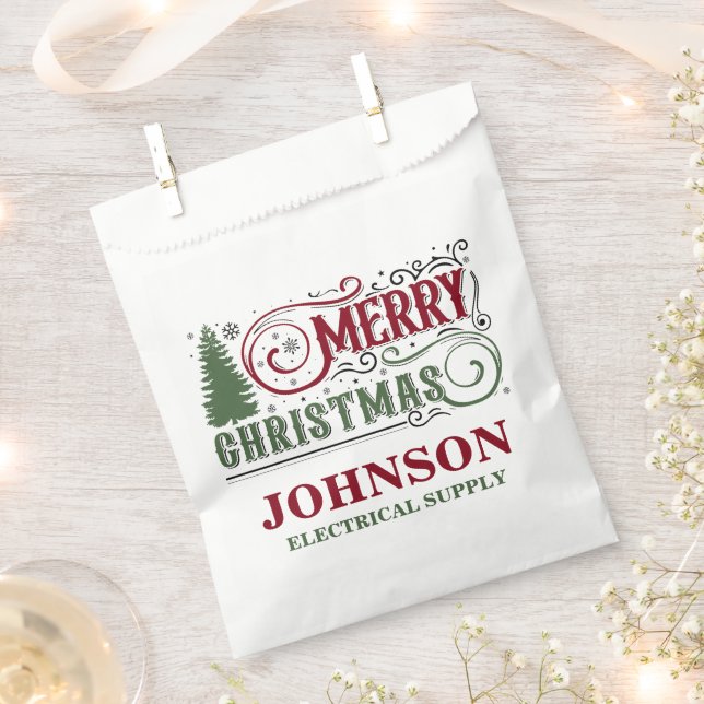 Sacolinha Natal Vermelho e Verde Antigo (Cortado)