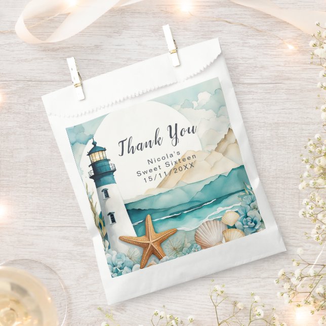 Sacolinha Nautical Lighthouse Sweet Sixteen (Cortado)