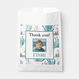 Sacolinha Nautical Ocean Birthday Photo Thank You