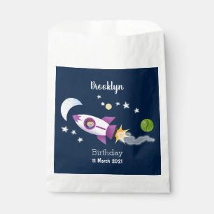 Sacolinha Nave espacial fofa em ilustração de desenho animad