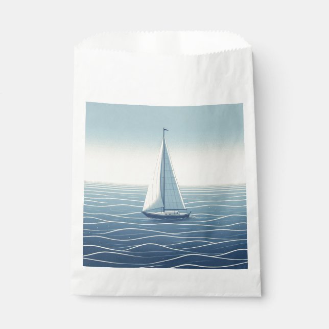 Sacolinha Navio de vela no alto mar (Frente)