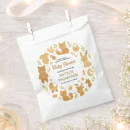 Sacolinha Neutral Baby Boy Shower | Cute Safari Animal