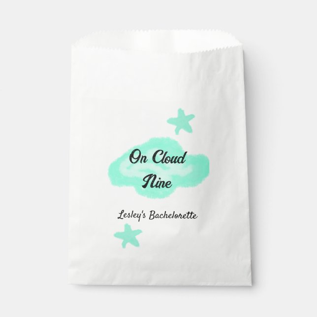 Sacolinha No nono verde pastel estrelas solteira (Frente)