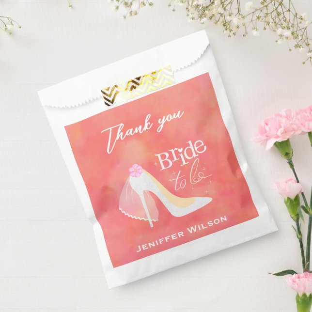 Sacolinha Noiva De Chá de panela Branco Rosa De Casamento (Selado)