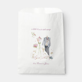 Sacolinha Noiva & Noivo de casamento personalizado vestido c