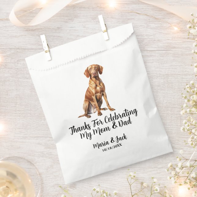 Sacolinha Noiva Vizsla Pet Casamento Cor Completa (Cortado)