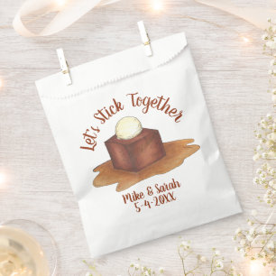 Sacolinha Noivado Festa de casamento Sticky Toffee Pudim