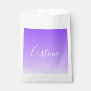Sacolinha Nome em letra cursiva & Efeito Ombre Roxo Claro Ed