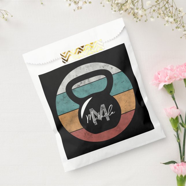 Sacolinha Nome inicial do monograma personalizado da Vintage (Selado)