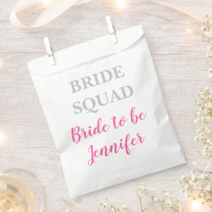 Sacolinha Nome Personalizado Cor-de-Rosa Bridesmaid: Bachelo