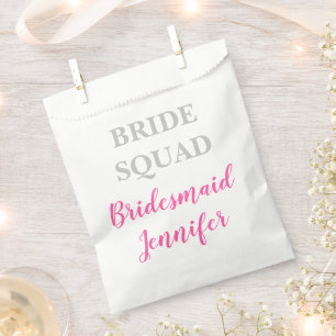 Sacolinha Nome Personalizado Cor-de-Rosa Bridesmaid Casament
