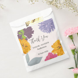 Sacolinha Nomes de Casal de Noiva Floral Abstrato Moderno