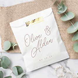 Sacolinha Nomes de Script Super Dimensionados de Terracota C