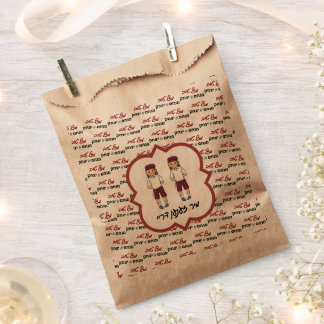 Sacolinha Nomes Personalizados Twin Boys Upsherin Favor Bols